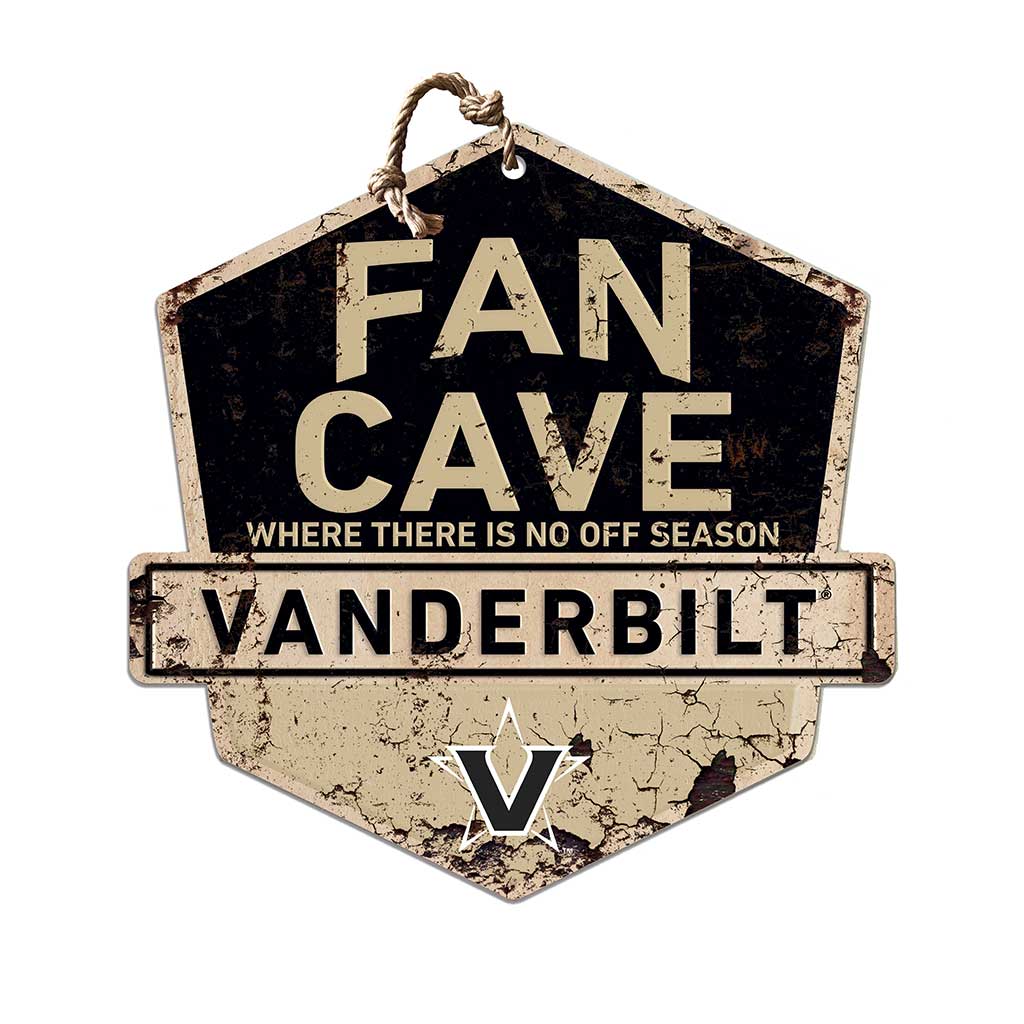 Rustic Badge Fan Cave Sign Vanderbilt Commodores