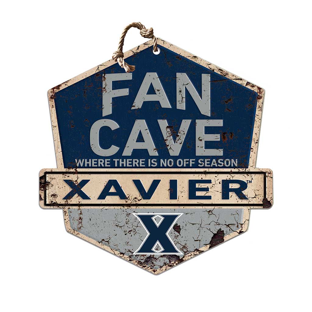 Rustic Badge Fan Cave Sign Xavier Ohio Musketeers