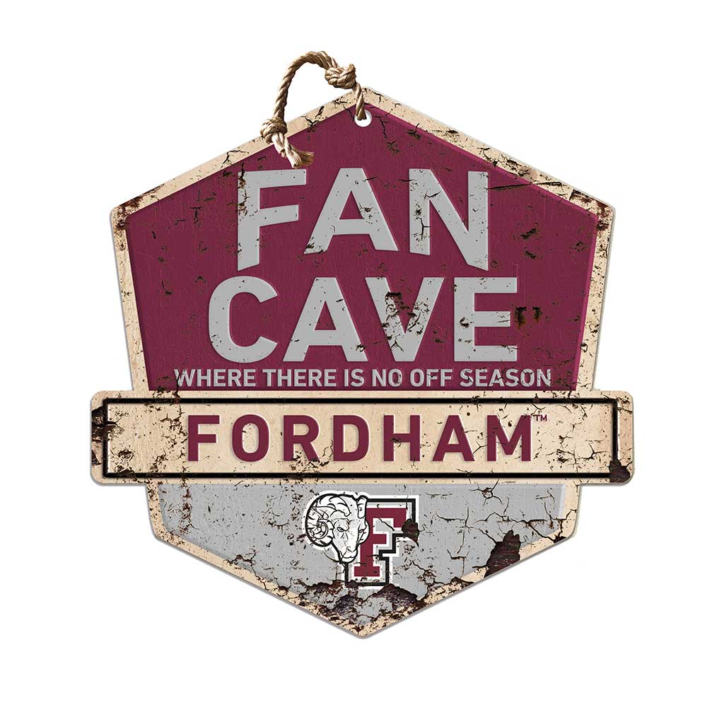 Rustic Badge Fan Cave Sign Fordham Rams