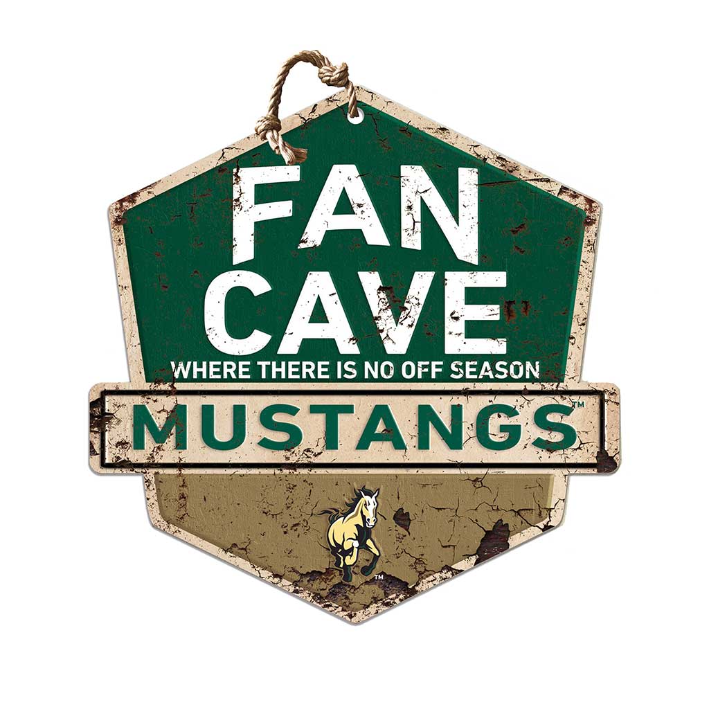 Rustic Badge Fan Cave Sign California Polytechnic State Mustangs