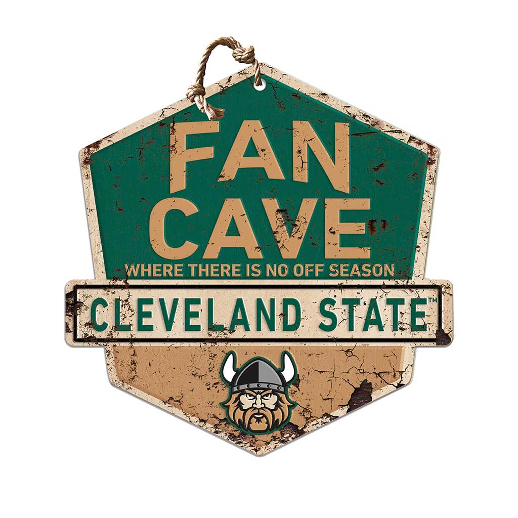 Rustic Badge Fan Cave Sign Cleveland State Vikings