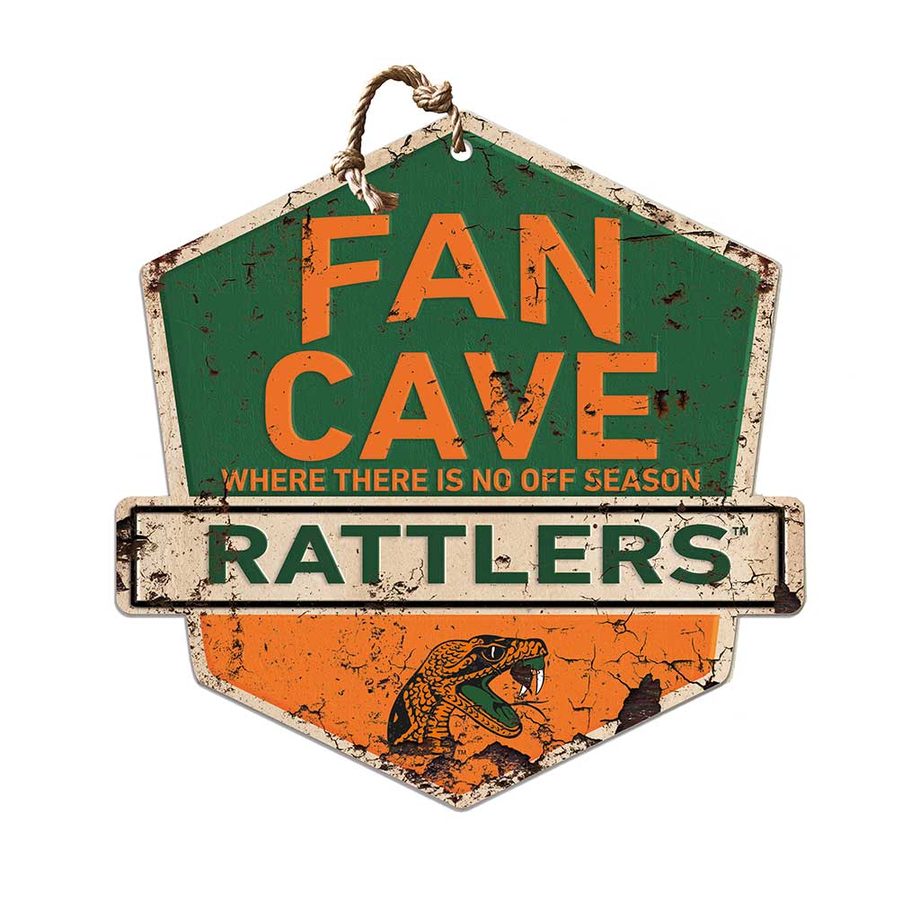 Rustic Badge Fan Cave Sign Florida A&M Rattlers