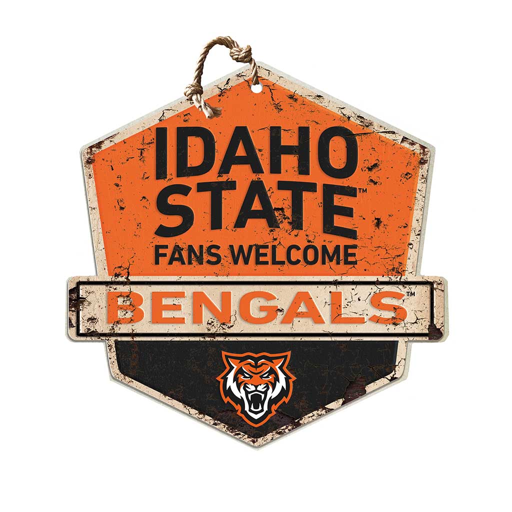 Rustic Badge Fans Welcome Sign Idaho State Bengals