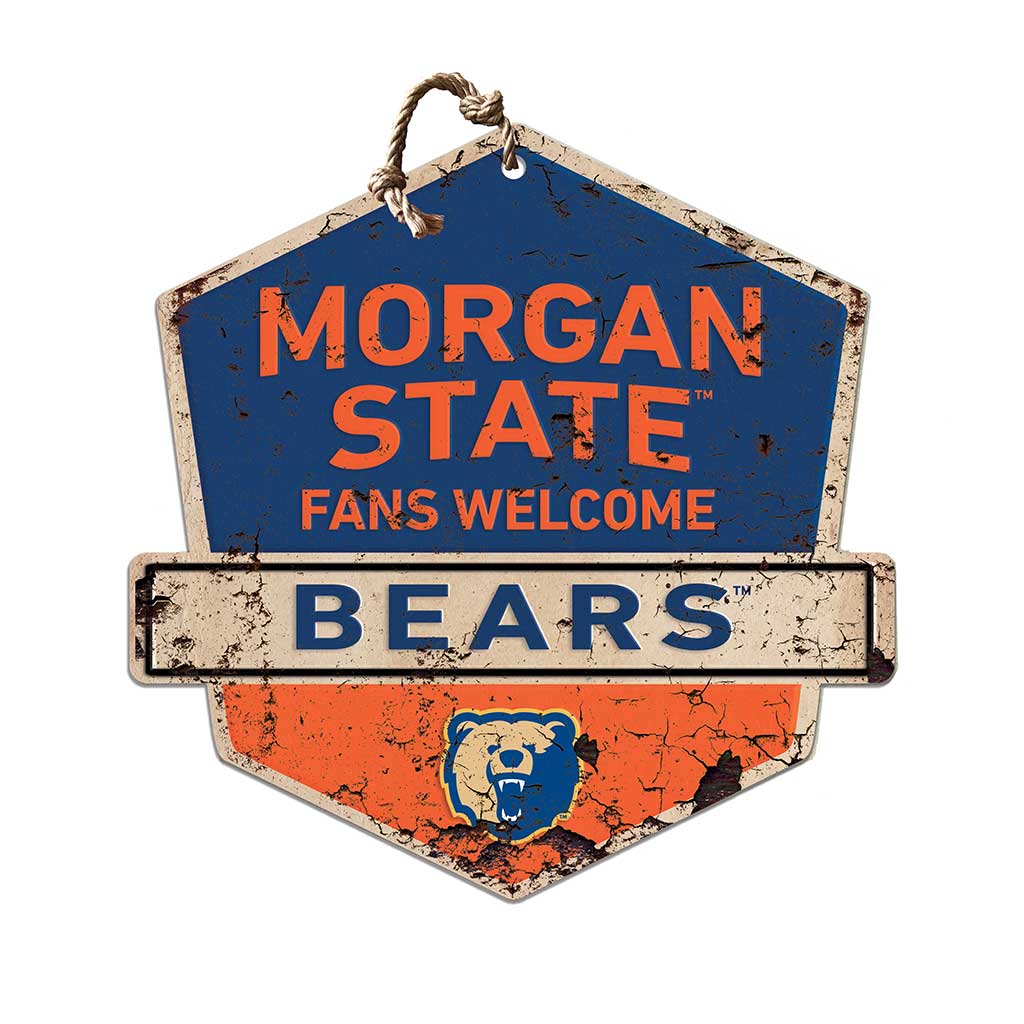 Rustic Badge Fans Welcome Sign Morgan State Bears