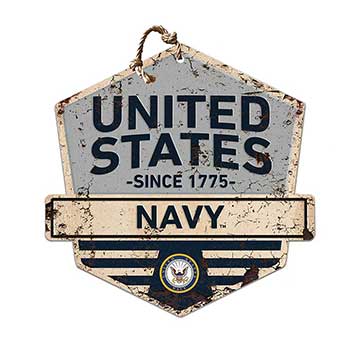 Rustic Badge Logo Sign Navy