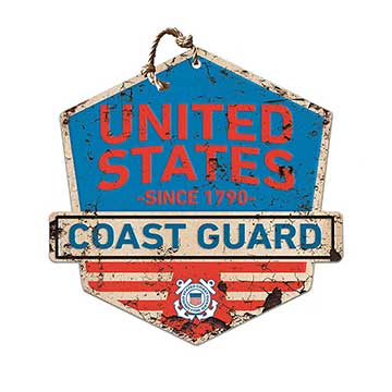 Rustic Badge Logo Sign Coast Guard