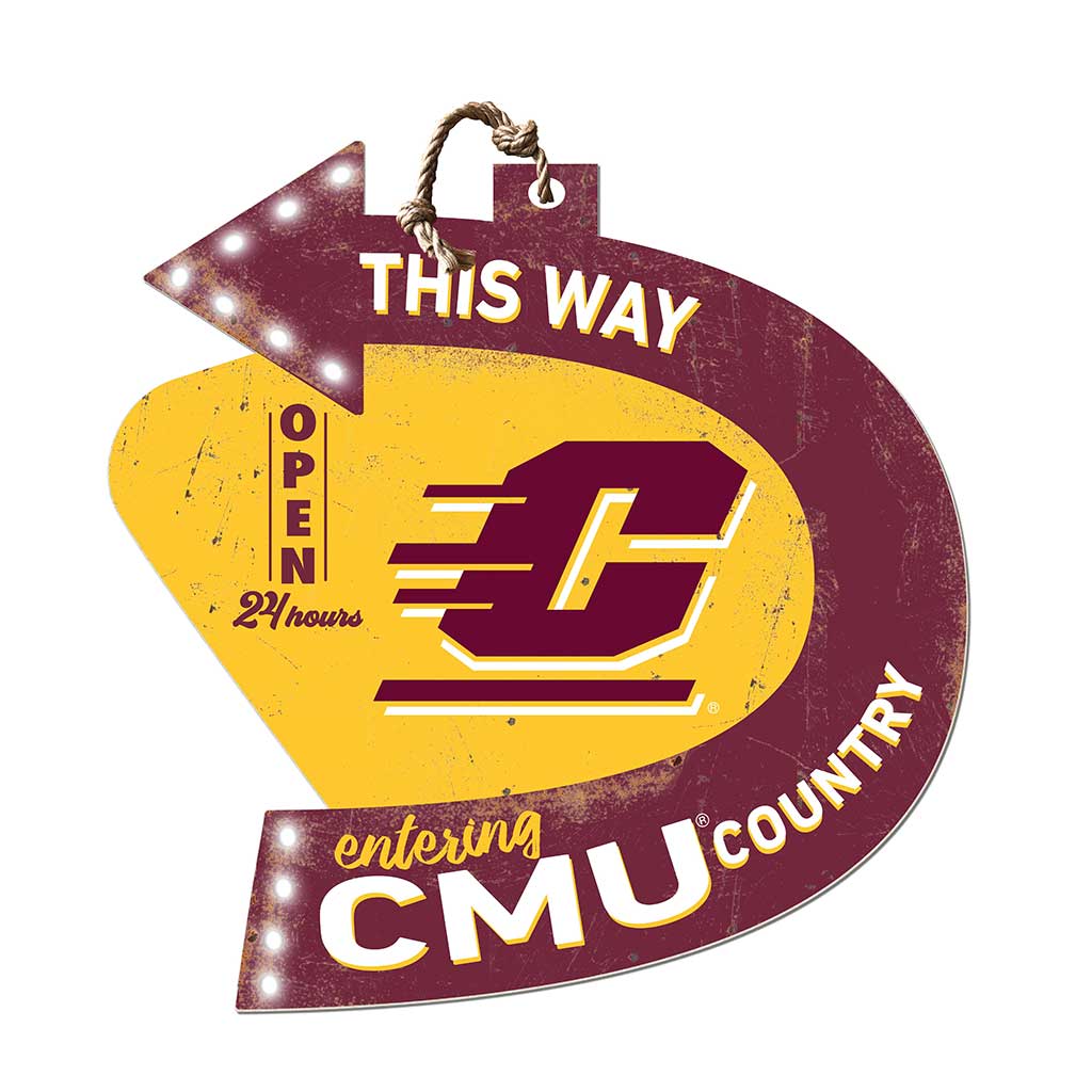 Arrow Sign This Way Central Michigan Chippewas
