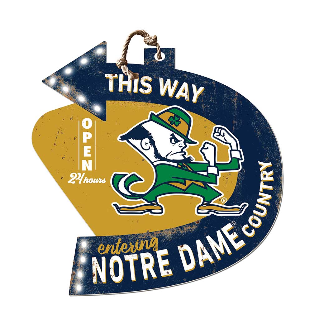 Arrow Sign This Way Notre Dame Fighting Irish