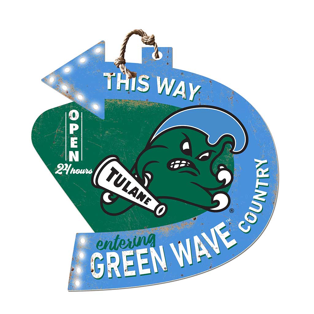 Arrow Sign This Way Tulane Green Wave