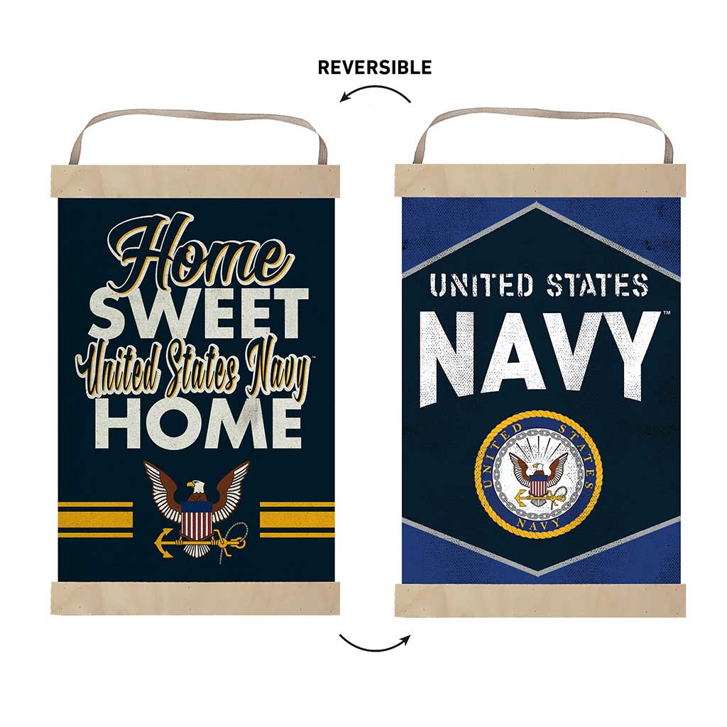 Reversible Banner Signs Home Sweet Home Navy