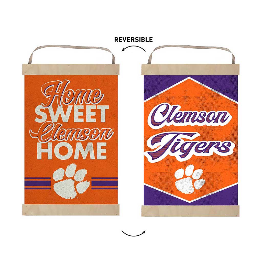 Reversible Banner Signs Home Sweet Home Clemson Tigers
