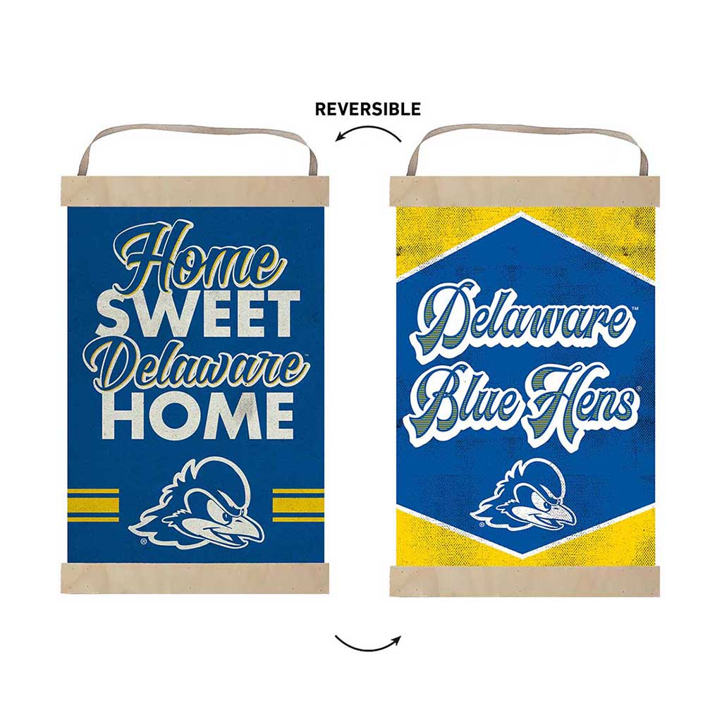 Reversible Banner Signs Home Sweet Home Delaware Fightin Blue Hens