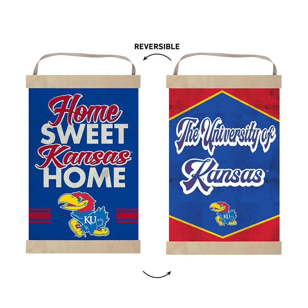 Reversible Banner Signs Home Sweet Home Kansas Jayhawks