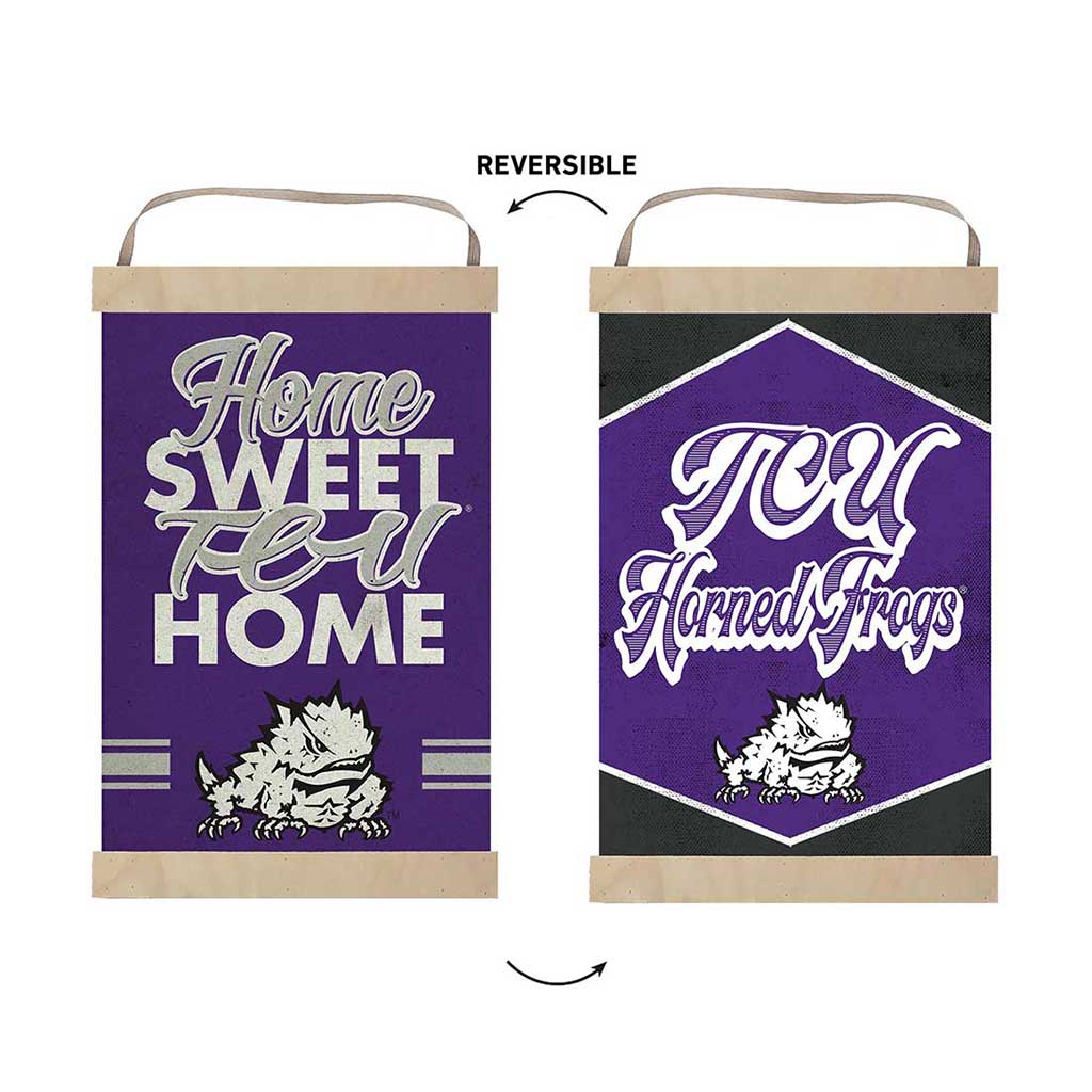 Reversible Banner Signs Home Sweet Home Texas Christian Horned Frogs