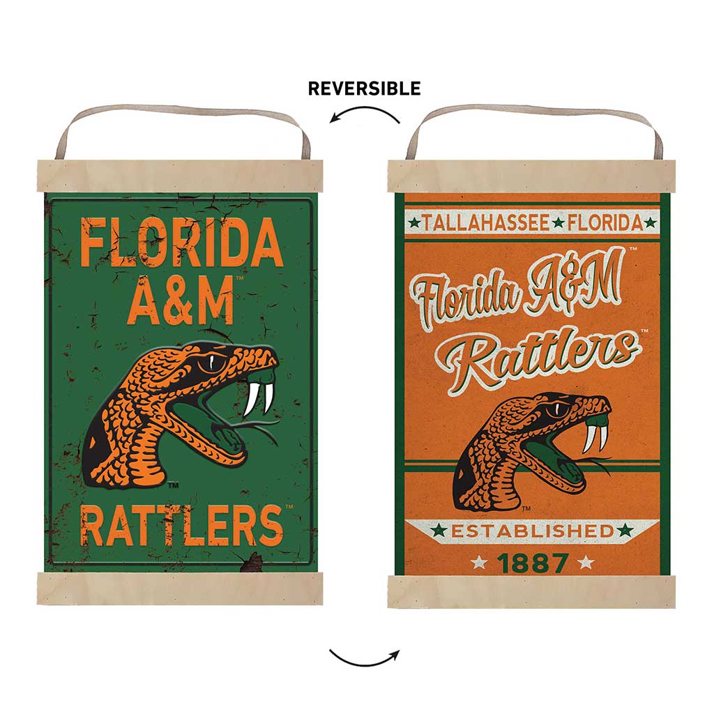 Reversible Banner Sign Faux Rusted Florida A&M Rattlers