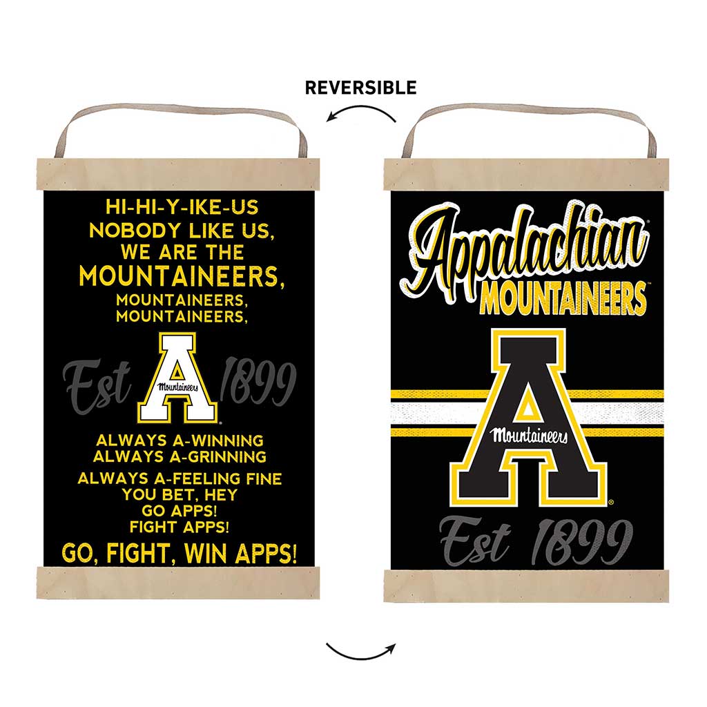 Reversible Banner Sign Fight Song Appalachian State Mountaineers