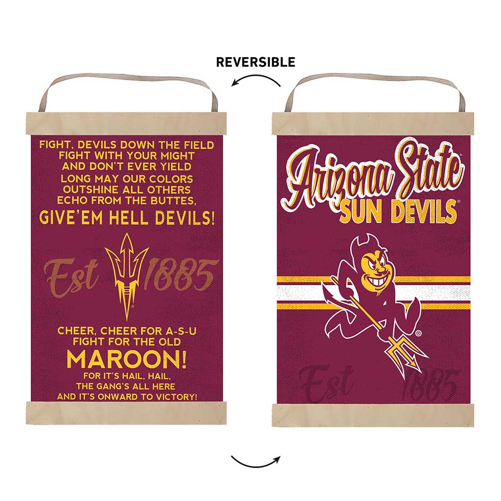 Reversible Banner Sign Fight Song Arizona State Sun Devils
