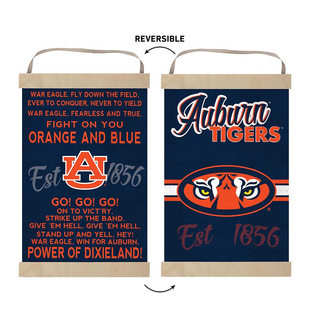 Reversible Banner Sign Fight Song Auburn Tigers