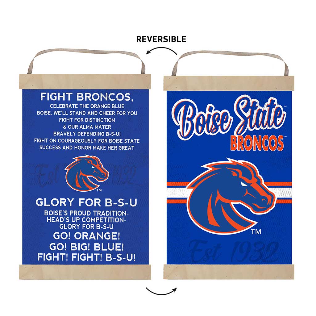 Reversible Banner Sign Fight Song Boise State Broncos
