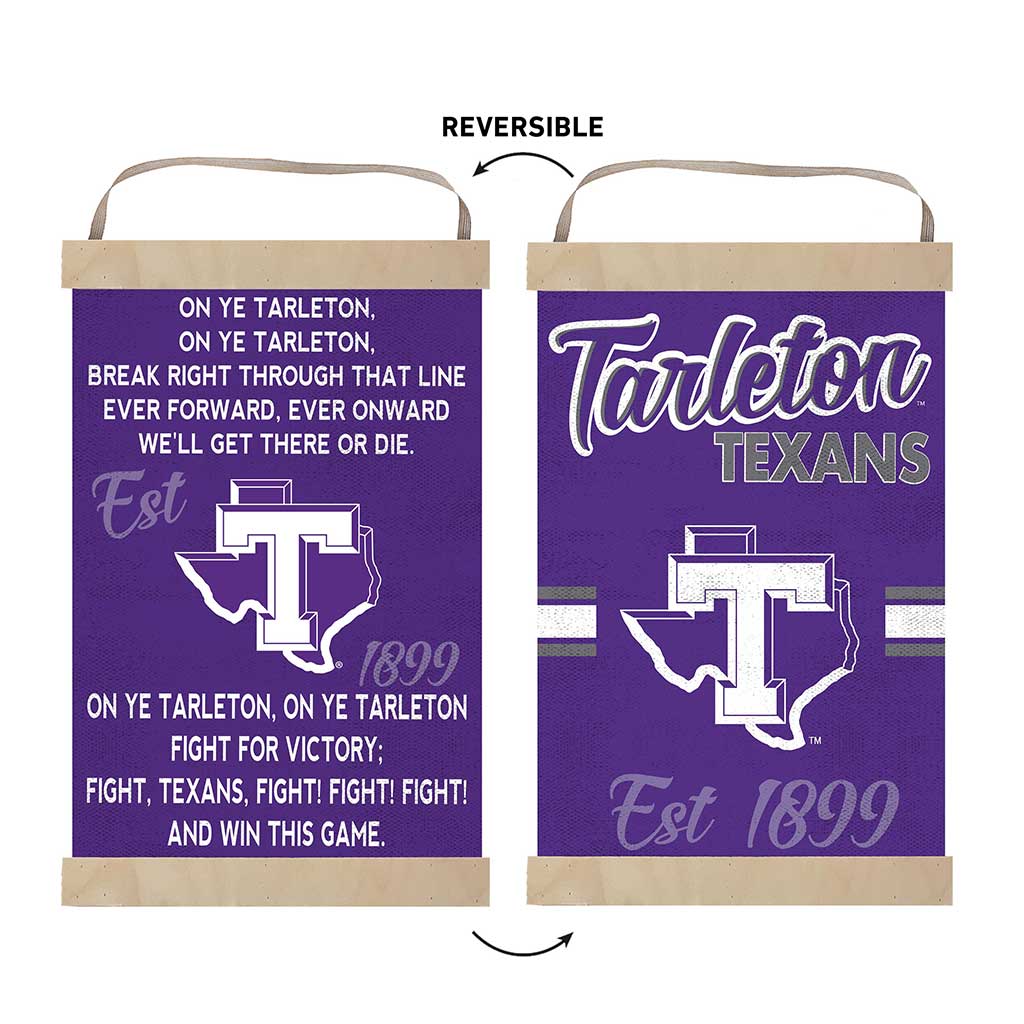 Reversible Banner Sign Fight Song Tarleton State University Texans