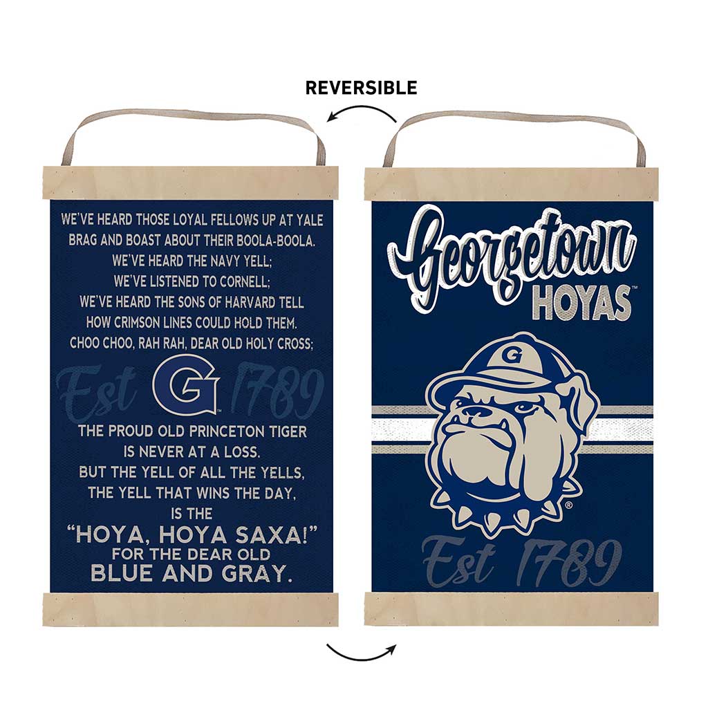 Reversible Banner Sign Fight Song Georgetown Hoyas