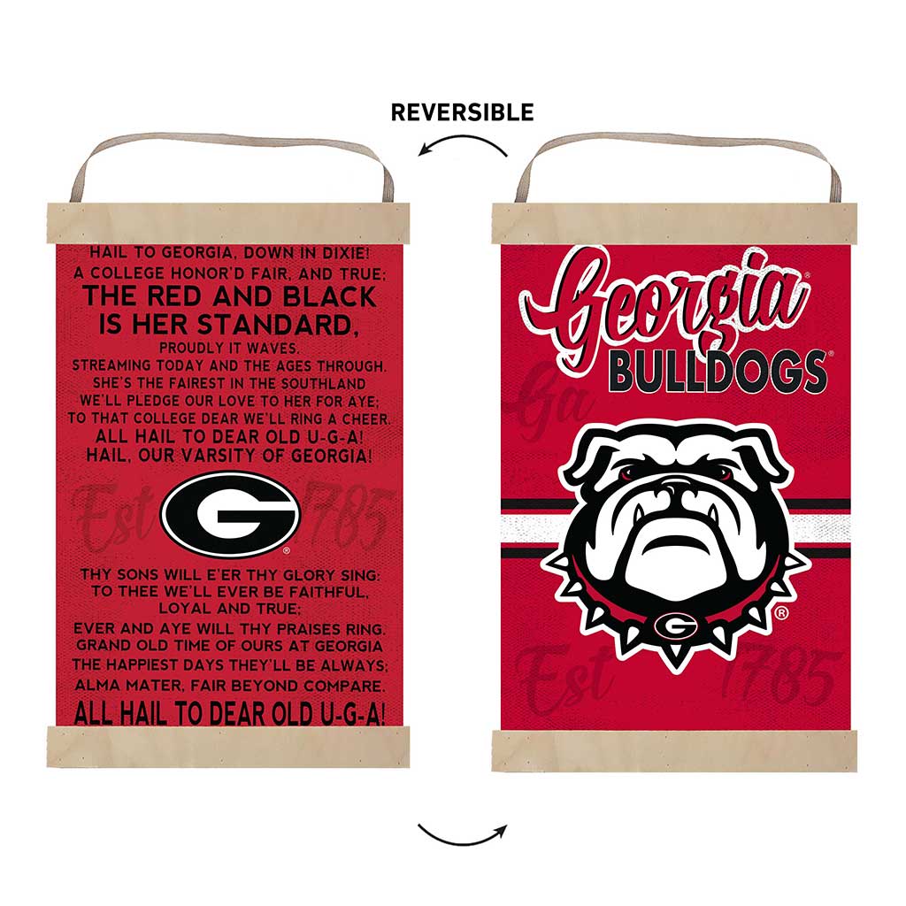 Reversible Banner Sign Fight Song Georgia Bulldogs