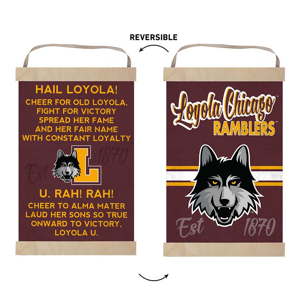 Reversible Banner Sign Fight Song Loyola Chicago Ramblers
