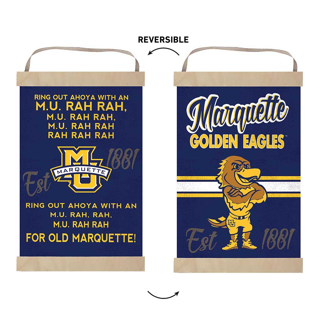 Reversible Banner Sign Fight Song Marquette Golden Eagles