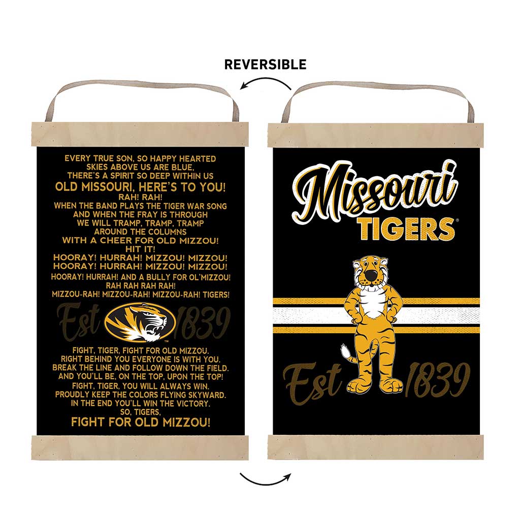 Reversible Banner Sign Fight Song Missouri Tigers