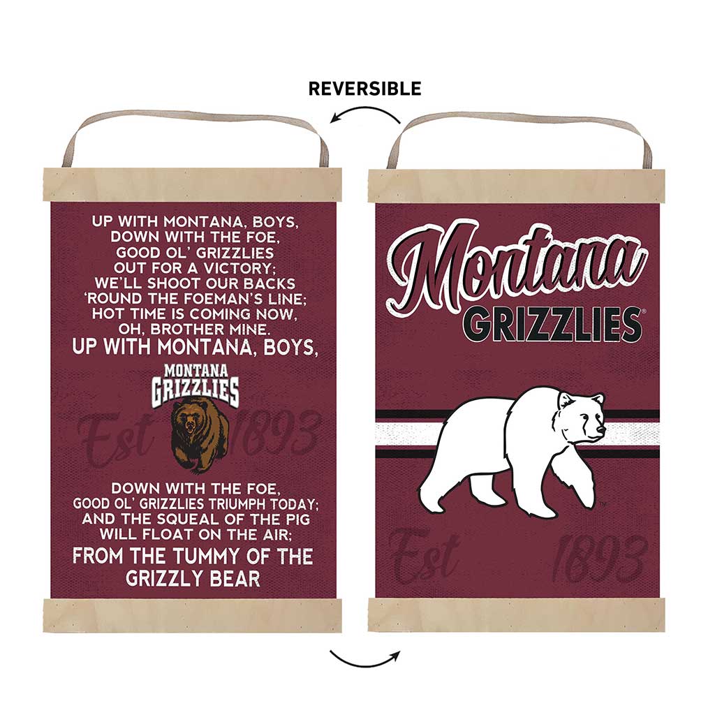 Reversible Banner Sign Fight Song Montana Grizzlies