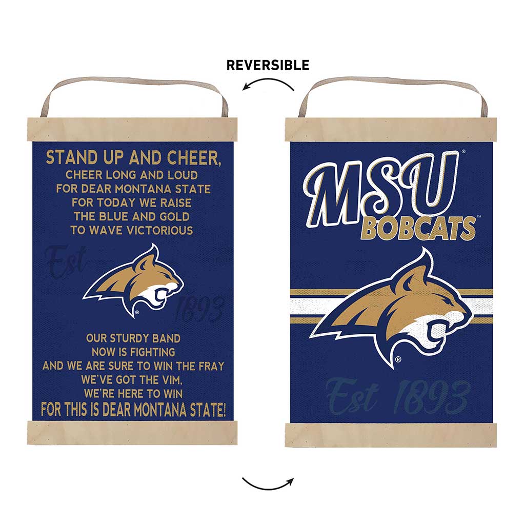 Reversible Banner Sign Fight Song Montana State Fighting Bobcats