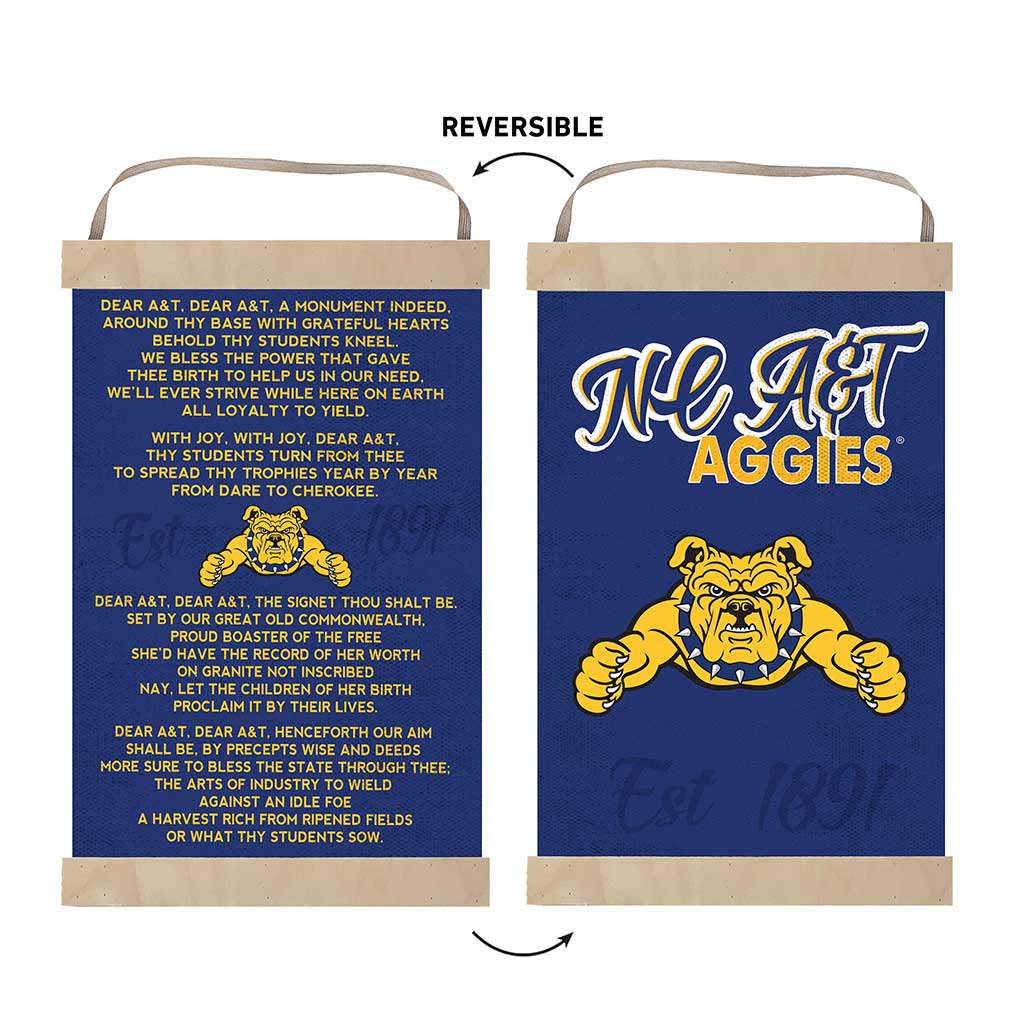Reversible Banner Sign Fight Song North Carolina A&T Aggies