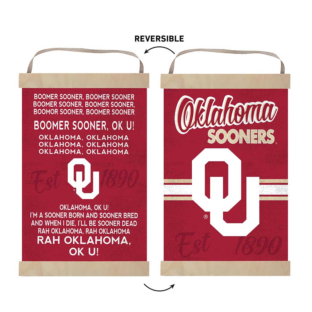 Reversible Banner Sign Fight Song Oklahoma Sooners