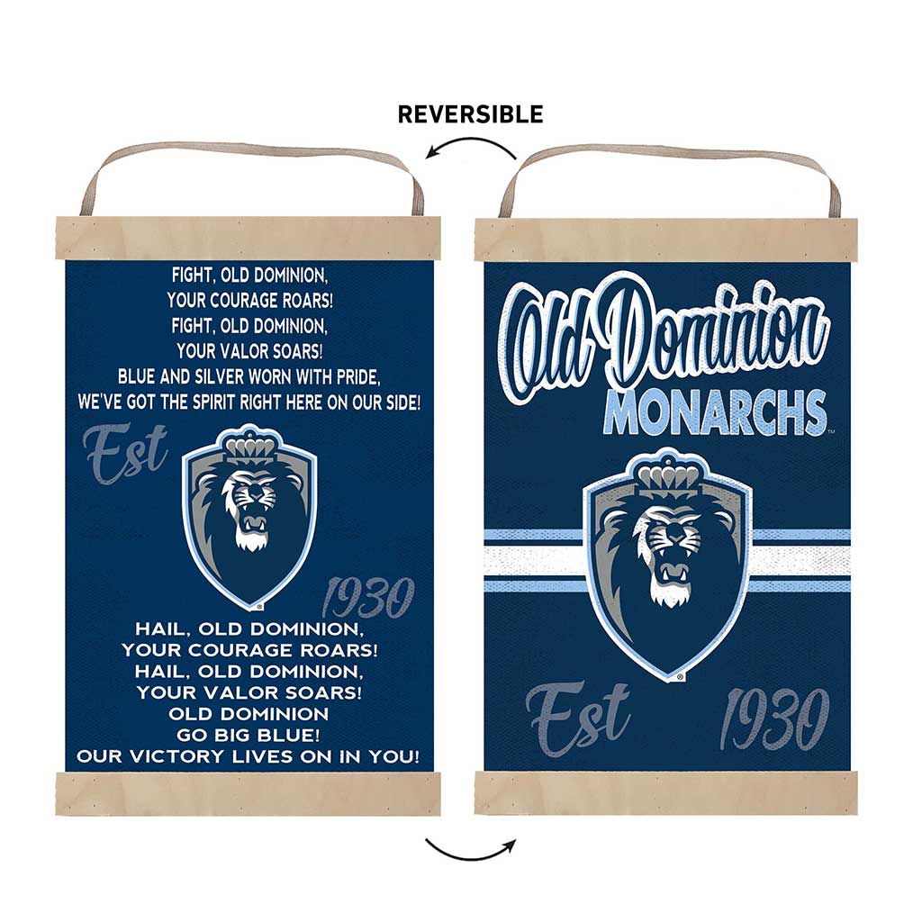 Reversible Banner Sign Fight Song Old Dominion Monarchs