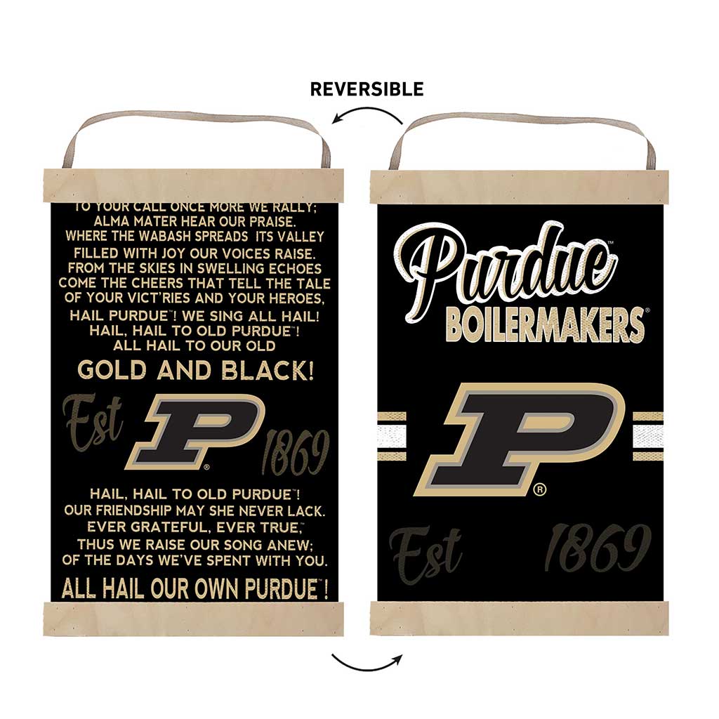 Reversible Banner Sign Fight Song Purdue Boilermakers