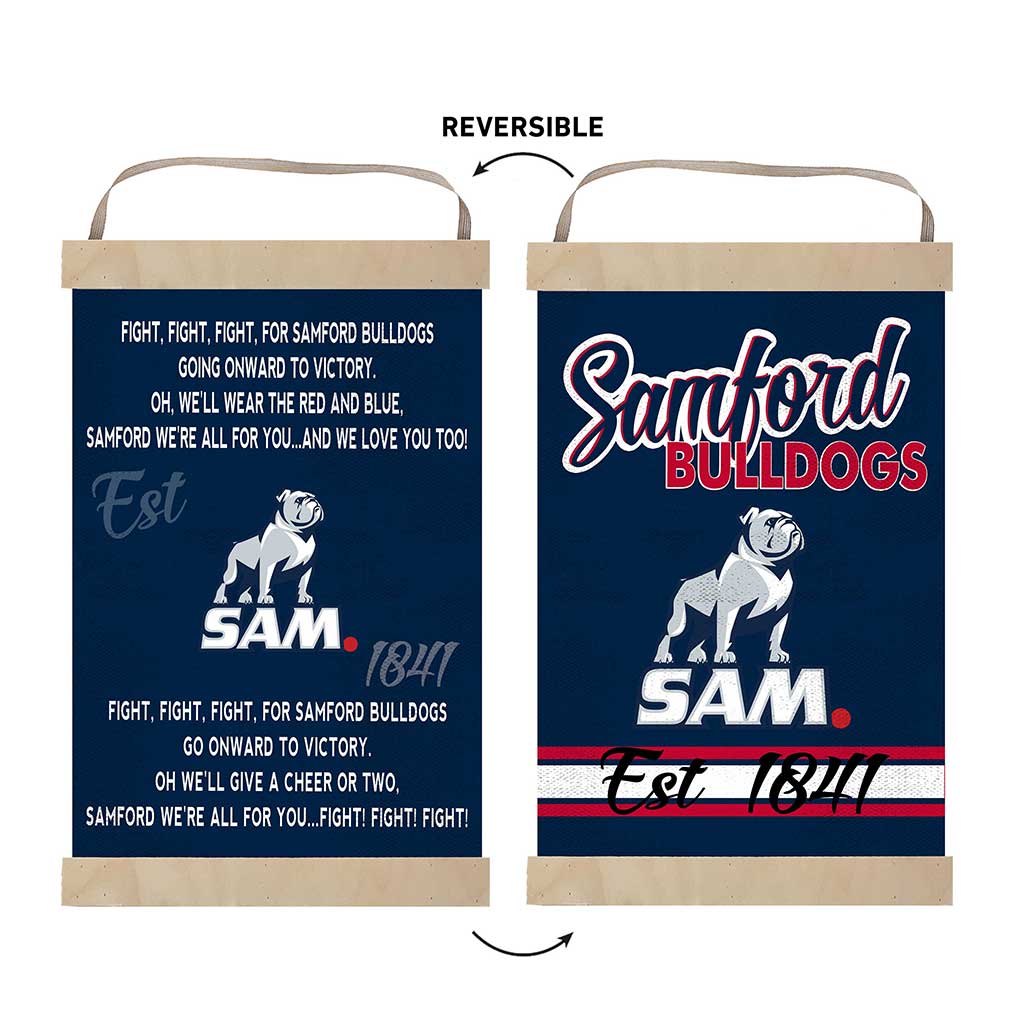 Reversible Banner Sign Fight Song Samford Bulldogs