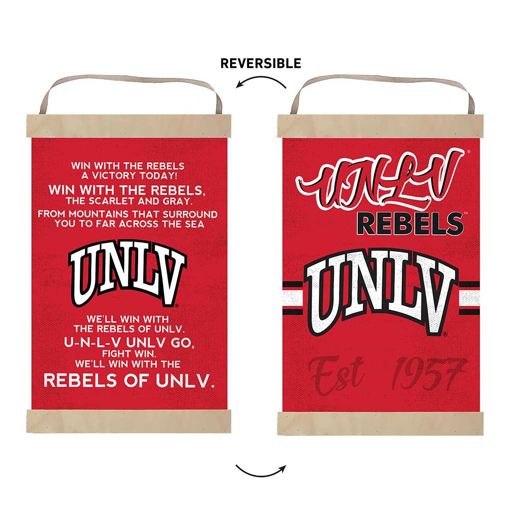 Reversible Banner Sign Fight Song University of Nevada Las Vegas Rebels