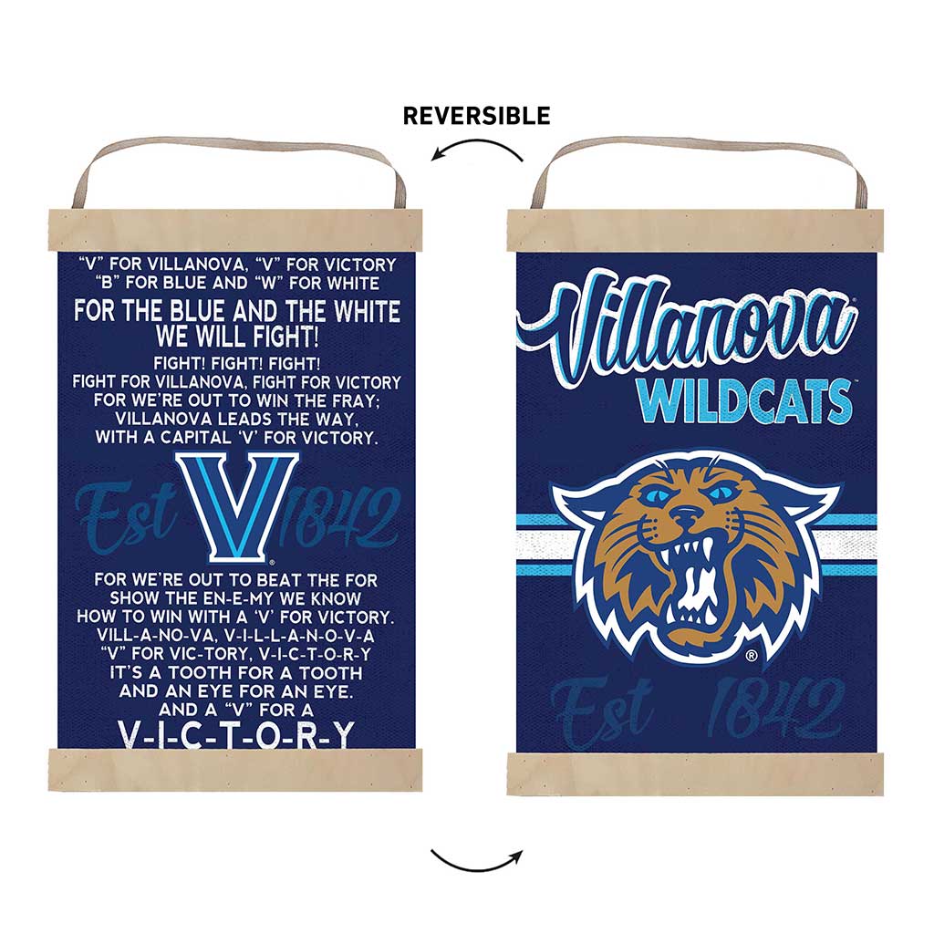 Reversible Banner Sign Fight Song Villanova Wildcats