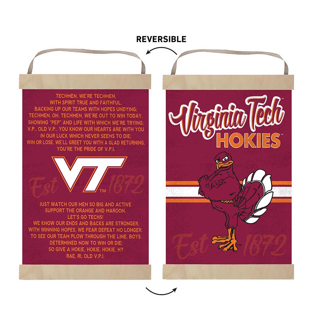 Reversible Banner Sign Fight Song Virginia Tech Hokies