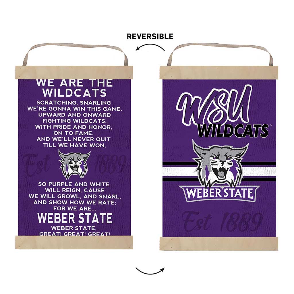 Reversible Banner Sign Fight Song Weber State Wildcats