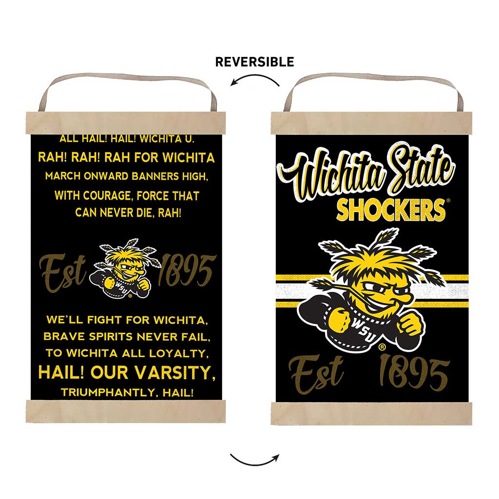 Reversible Banner Sign Fight Song Wichita State Shockers