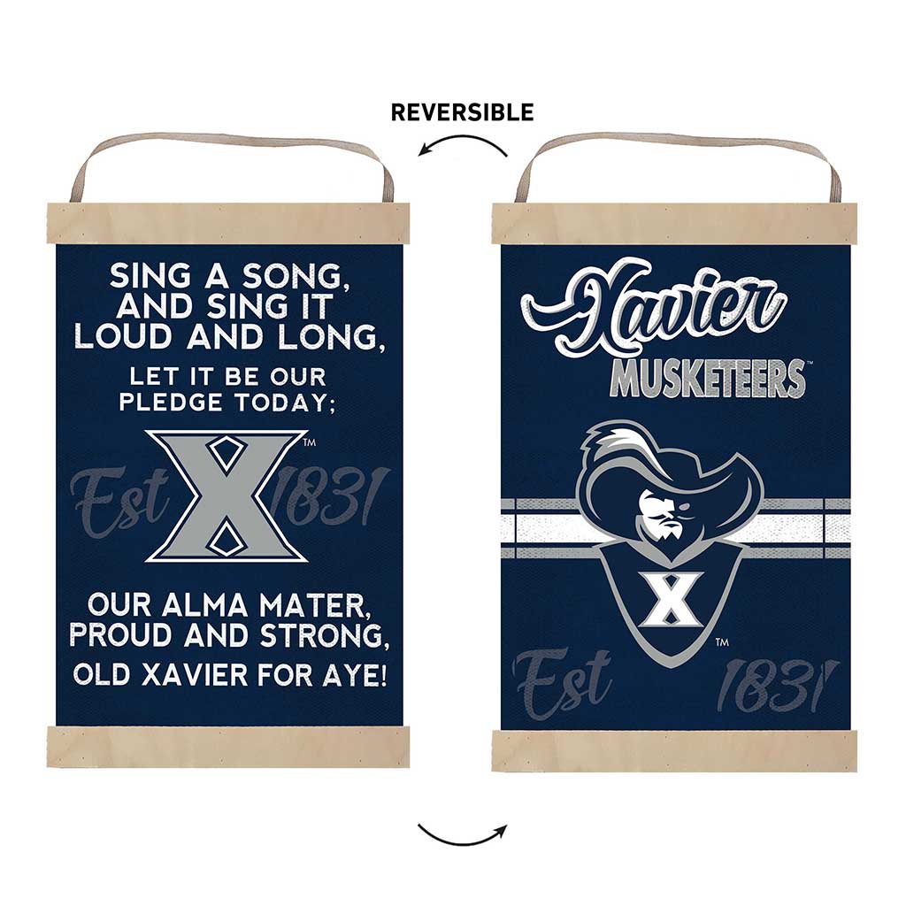 Reversible Banner Sign Fight Song Xavier Ohio Musketeers