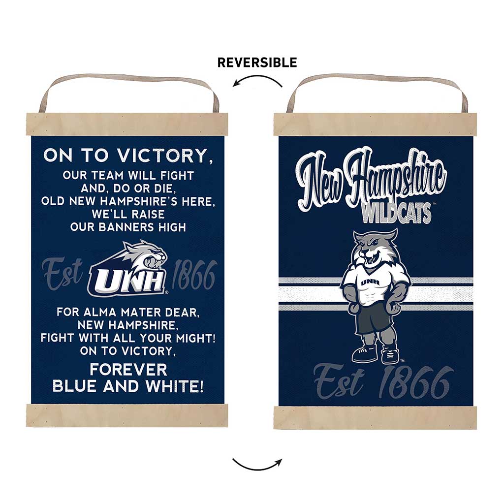 Reversible Banner Sign Fight Song University of New Hampshire Wildcats
