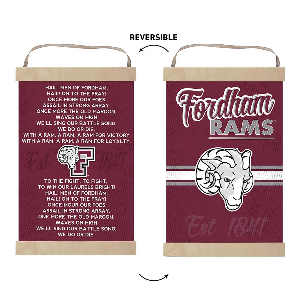 Reversible Banner Sign Fight Song Fordham Rams
