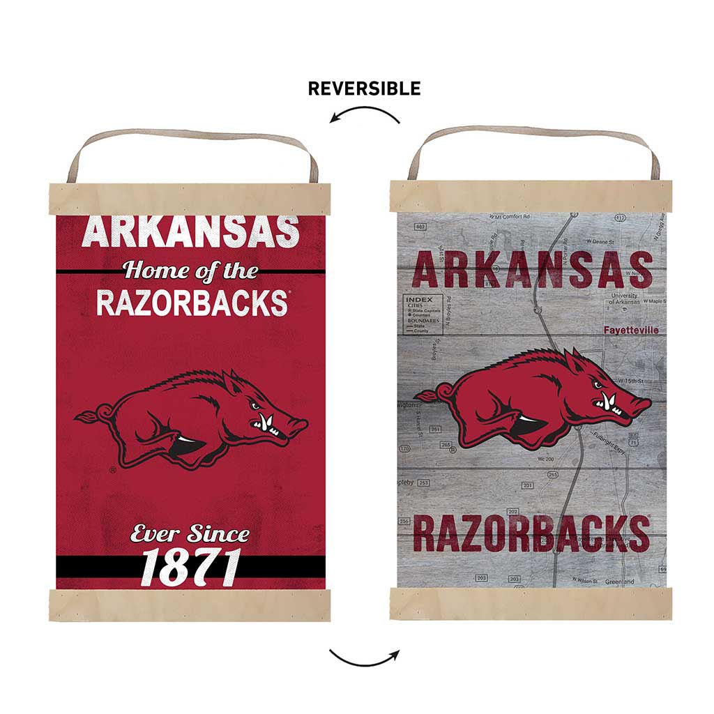 Reversible Banner Sign Home of the Arkansas Razorbacks