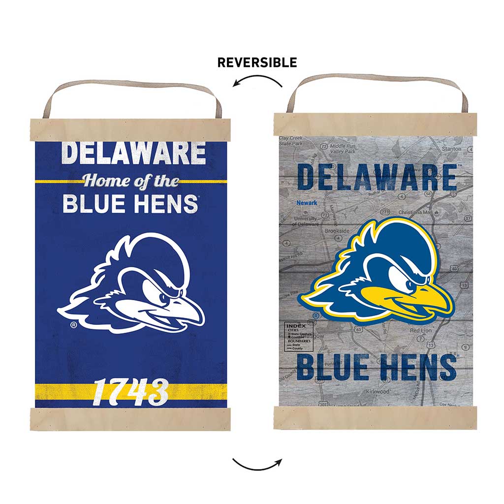 Reversible Banner Sign Home of the Delaware Fightin Blue Hens