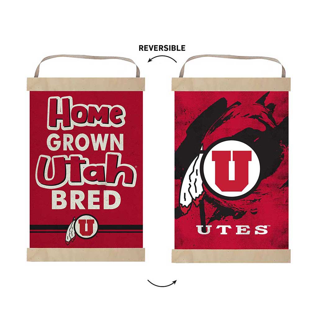 Reversible Banner Sign Home Grown Utah Running Utes