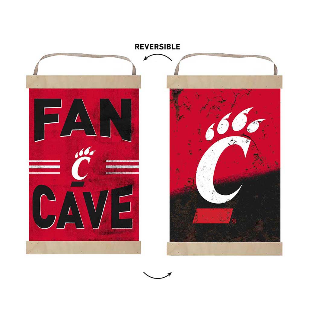 Reversible Banner Sign Fan Cave Cincinnati Bearcats
