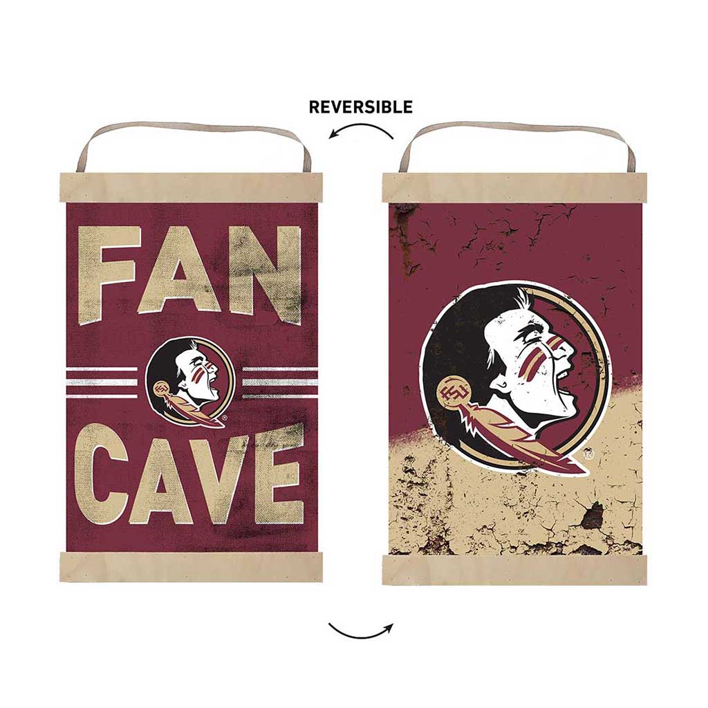 Reversible Banner Sign Fan Cave Florida State Seminoles