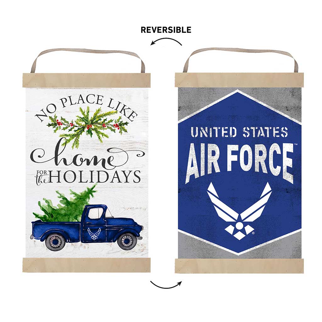 Reversible Banner Sign Home for Christmas Air Force